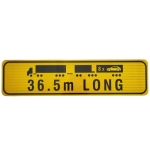 Reflective Aluminum Sign For Vehicle - 36.5M Long Vehicle Reflective Metal Truck Sign